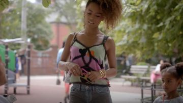 Silk Lace Top by Chanel worn by Tiana Brown (Serayah) as seen in Empire S05E03