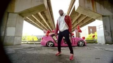 BDG Red Sherpa Trucker Jacket worn by Joyner Lucas as seen in I Love Music Video