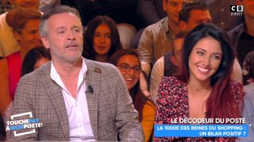 La Mini robe à imprimé léopard de Delphine Wespiser dans Touche pas à mon poste du 25/10/2018