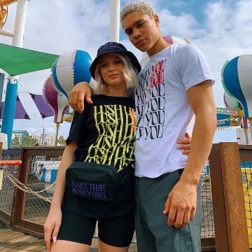 Black "Lushlush" Tee shirt worn by Zara Larsson on her Instagram account @zaralarsson