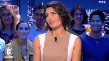 La robe colorblock de Alessandra Sublet dans C'est Canteloup du 02/10/2018