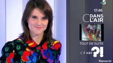 La camisa floral de Mélanie Taravant en C à dire del 23/10/2018