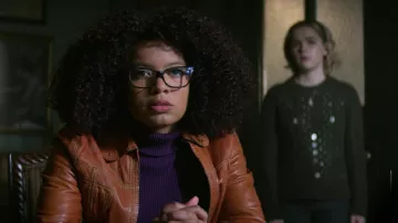 The sweater turtleneck purple Coldwater Creek worn by Rosalind Walker (Jaz Sinclair) in The New Adventures of Sabrina S01E03