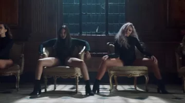 The black boots of Jesy Nelson in Little Mix - Woman Like Me (Official Video) ft. Nicki Minaj