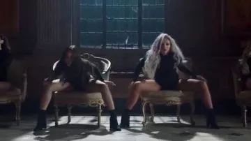 Black boots of Leigh‑Anne Pinnock in the music video "Woman Like Me" Little Mix ft. Nicki Minaj