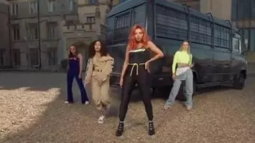 Black Yeezy pants worn by Jesy Nelson in Little Mix - Woman Like Me (Official Video) ft. Nicki Minaj