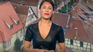 The black dress leatherette Marion Jollès in the loto Draw of the 27/10/2018