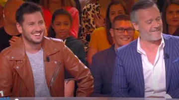 La veste en cuir perfecto cognac de Maxime Guény dans Touche pas à mon poste du 29/10/2018