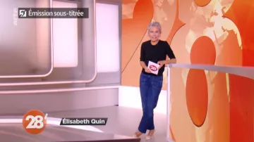 Las bombas de satén Flower Strass Roger Vivier de Élisabeth Quin en 28 minutos a partir del 25/10/2018