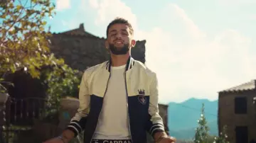 The bomber jacket from Dolce & Gabbana worn by Ridsa in his clip We missed with Eva Guess