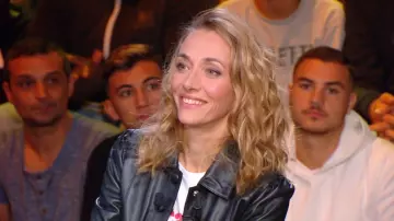 The leather jacket of Laurie Delhostal in J+1 of the 28/10/2018