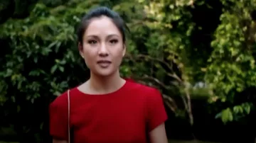 The red dress worn by Rachel Chu (Constance Wu) in Crazy Rich Asians