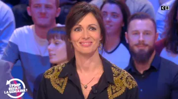 La Chemise brodée boutons tête de lions de Géraldine Maillet dans TPMP refait la semaine du 02/11/2018