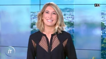 La chemise noire de Caroline Delage dans William à midi du 20/09/2018