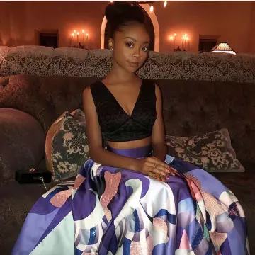 The skirt Emilio Pucci Printed Midi Skirt from Skai Jackson on the account instagram @skaijackson