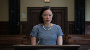 The top Alice + Olivia worn by Courtney Crimsen (Michele Selene Ang) in 13 Reasons Why S02E13