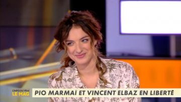 La chemise imprimée girafes de Camille Lavabre dans L'Info du vrai le Mag du 30/10/2018