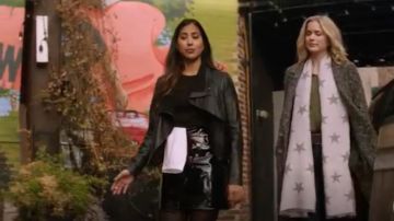 Isabel Marant Green Overton Boucle Coat Jacket worn by Guinevere Beck (Elizabeth Lail) as seen in YOU S01E09