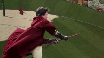 The replica of the broom Nimbus 2000 used by Harry Potter (Daniel Radcliffe) in Harry Potter and the Chamber of Secrets