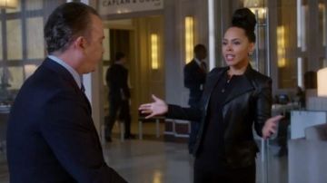 Theory leather jacket worn by Tegan (Amirah Vann) as seen in How to get away with Murder S05E06