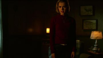 The sweater cherry Sabrina Spellman (Kiernan Shipka) in The New Adventures of Sabrina S01E06