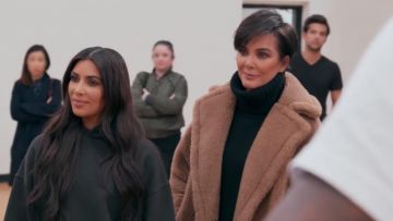 Teddy Bear Icon Faux Fur Coat worn by Kris Jenner in Keeping Up with the Kardashians (S15E10)