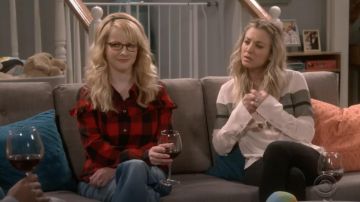 The plaid shirt Frame worn by Bernadette Rostenkowski (Melissa Rauch) The Big Bang Theory S12E07
