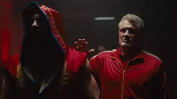 Red Tracksuit jacket worn by Ivan Drago (Dolph Lundgren) as seen in Creed II