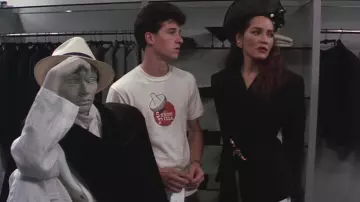 Senor Pizza tee shirt worn by Randy Bodek (Patrick Dempsey) as seen in Loverboy