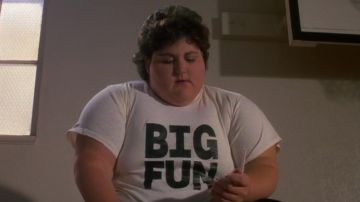 "Big Fun" t-shirt worn by Martha 'Dumptruck' Dunnstock (Carrie Lynn) as seen in Heathers wardrobe