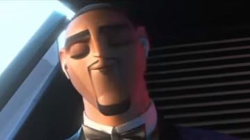 Auriculares blancos inalámbricos de Lance Sterling (Will Smith) en Incógnitos