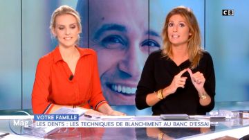 La robe rouge de Sandra Ferreira dans William à midi du 15/10/2018