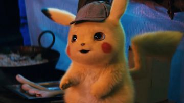 La réplica plástica del detective Pikachu (Ryan Reynolds) en Detective Pikachu