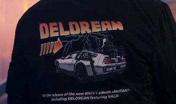Le blouson DeLorean RIM'K x SCHOTT N.Y.C de Rim'K dans le clip DeLorean ft. Vald