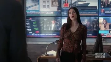 The top flowers, Proenza Schouler as worn by Lena Luthor (Katie McGrath) in Supergirl S04E06