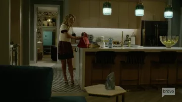Alexander McQueen Leather & Tweed Mini Skirt worn by Veronica Newell (Juno Temple) as seen in Dirty John S01E01