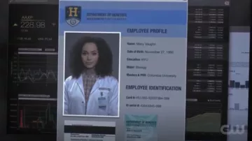 The plaid shirt Nili Lotan carried by Macy Vaughn (Madeleine Mantock) on his business card in Charmed S01E05