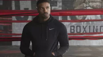 Nike Black Hoodie worn by Adonis Johnson (Michael B. Jordan) as seen in Creed II