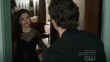 Maggie Vera (Sarah Jeffery) Black Asos Star Patterned Skater Dress in Charmed (S01E07)