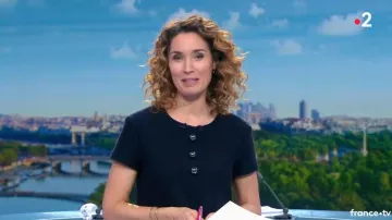 El vestido de lana hervida de Marie-Sophie Lacarrau en Journal de 13 heures del 27/11/2018