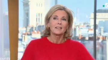 The Sweater round neck oversize red de Claire Chazal in free Entry to the 26/11/2018