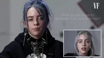 Sword Earrings worn by Billie Eilish in Billie Eilish: Same Interview, One Year Apart by Vanity Fair