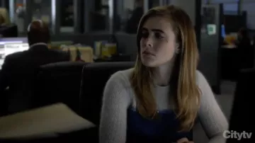 Rag & Bone Holland Sweater worn by Michaela Stone (Melissa Roxburgh) as seen in Manifest S01E08