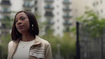 adidas Originals X Danielle Cathares Déconstruit Track Top Beige Kaki porté par Molly Carter (Yvonne Orji) dans l'Insécurité (S03E06)