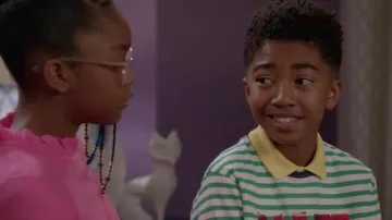 J. Crew à Volants Cou Rose Pull Chandail porté par Diane Johnson (Marsai Martin) comme on le voit dans Black-ish S05E06