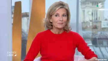 The sweater of Claire Chazal in free Entry to the 03/12/2018