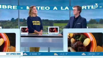The Sweater MAKING HISTORY of Marine Vignes in Weather to the map of the 04/12/2018