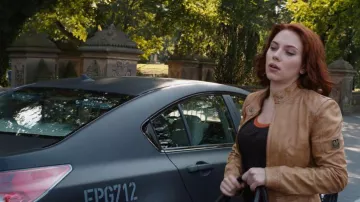 Jacket beige Belstaff Natasha Romanoffs / Black Widow (Scarlett Johansson) in the Avengers