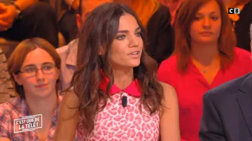 The Dress with leopard print peter pan collar in contrasting Francesca Antoniotti in It is that of the tv ! the 05/12/2018