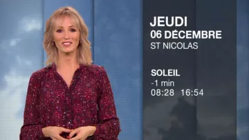 The printed Shirt of Stéphanie Duval in Weather (m6) 05/12/2018